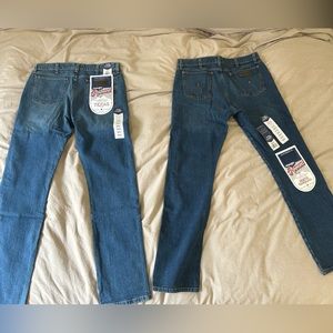 2 pairs of Wrangler Rooted collection slim straight fit 34x34 jeans, brand new